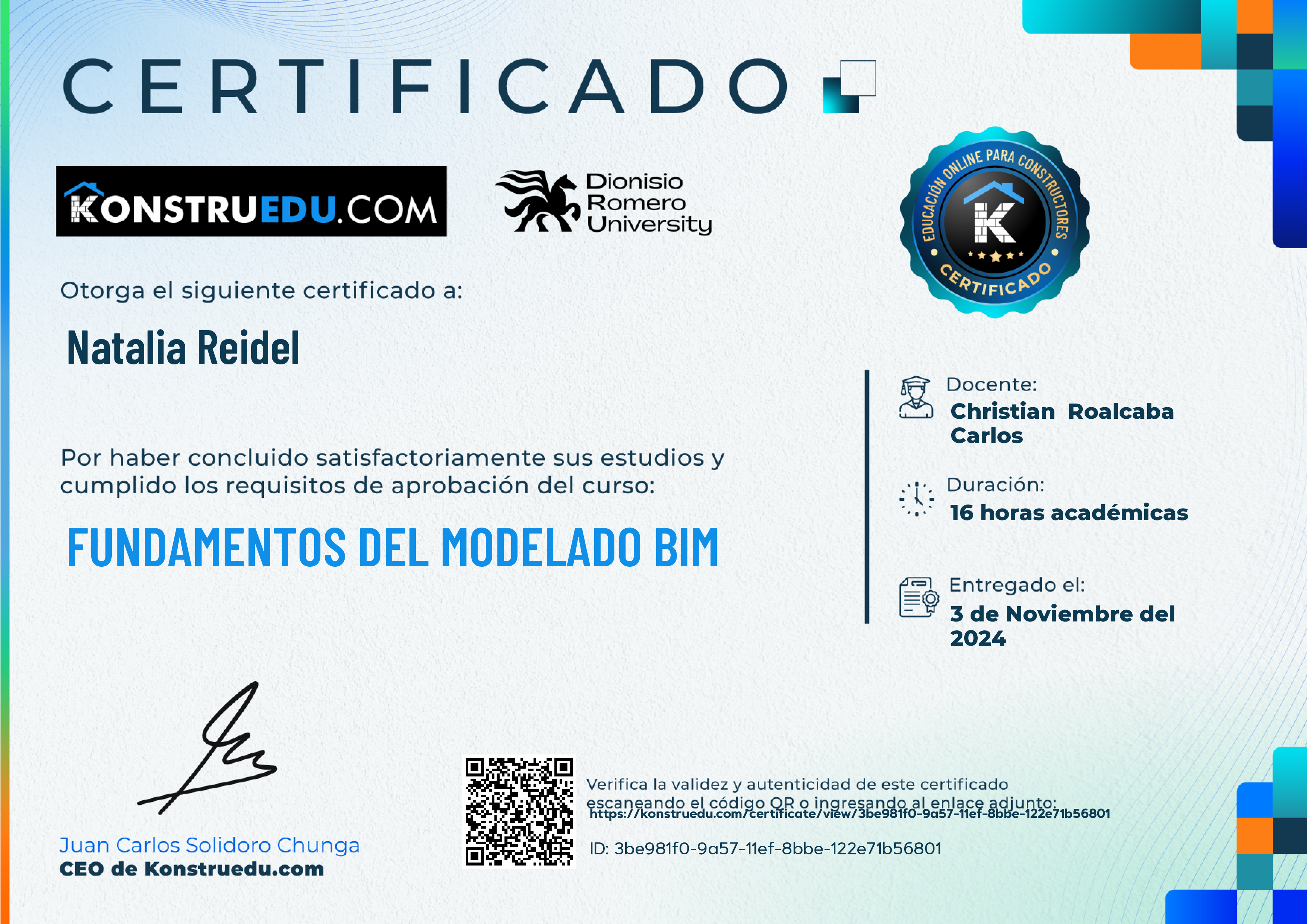 Credencial de Fundamentos del modelado BIM