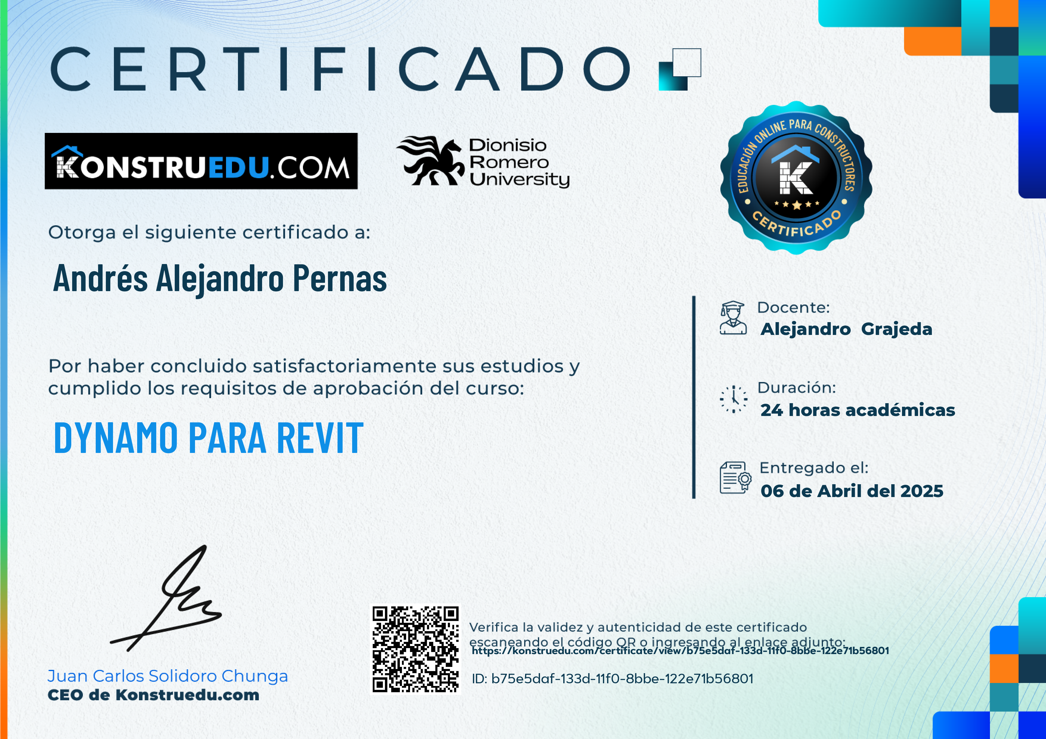 Credencial de Dynamo para Revit