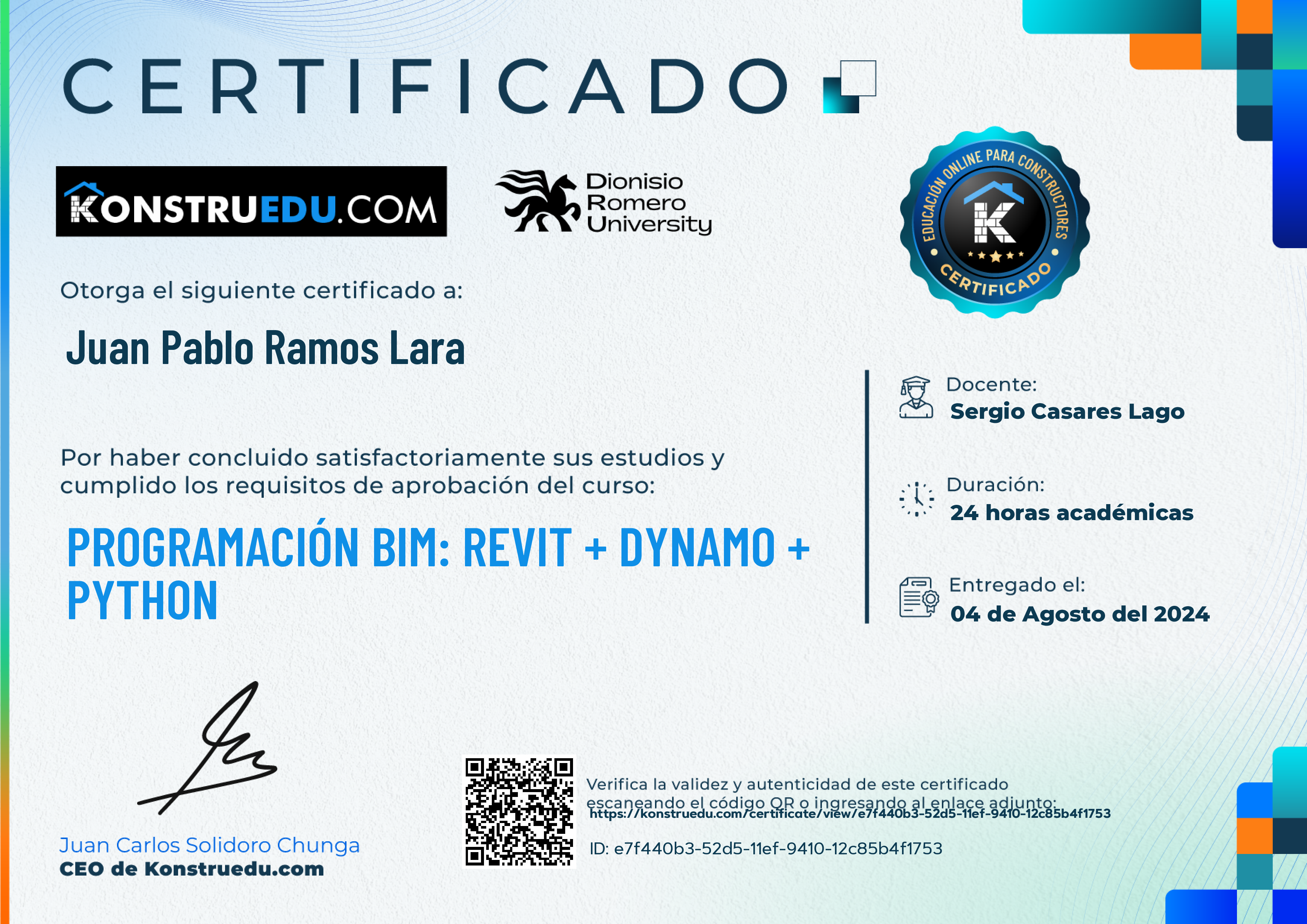 Credencial de Programación BIM: Revit + Dynamo + Python