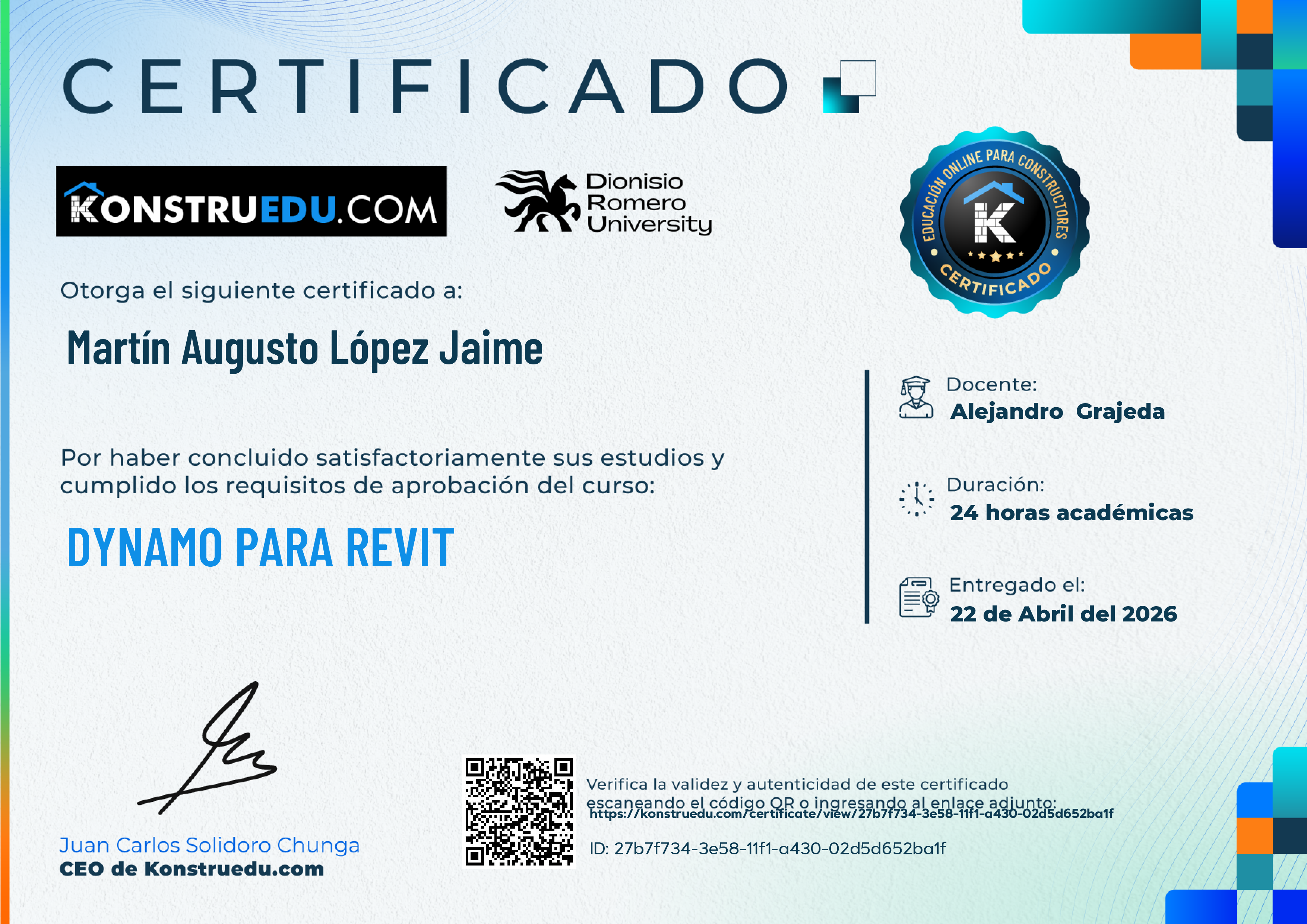 Credencial de Dynamo para Revit