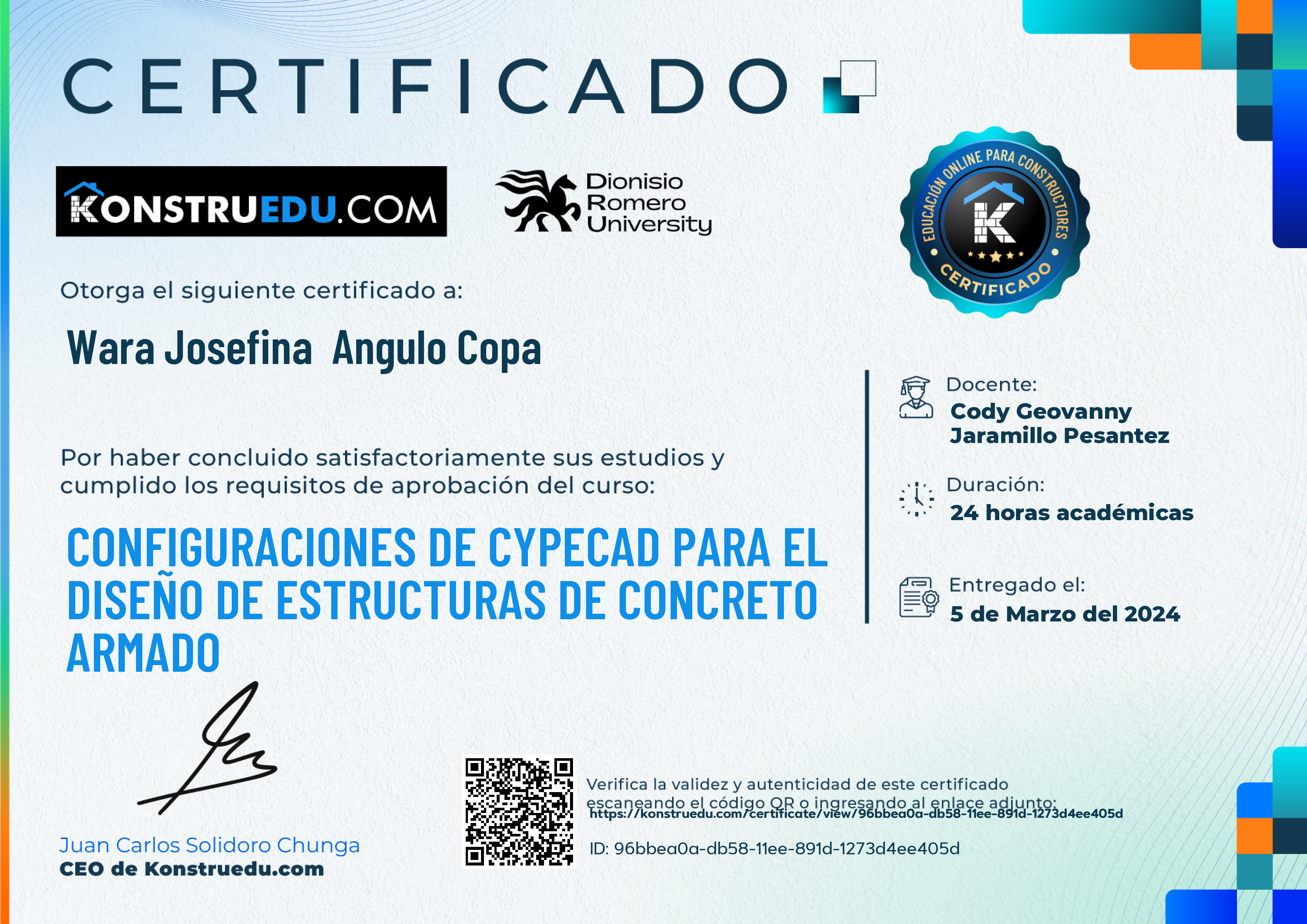Credencial de Configuraciones de Cypecad para el diseño de estructuras de concreto armado