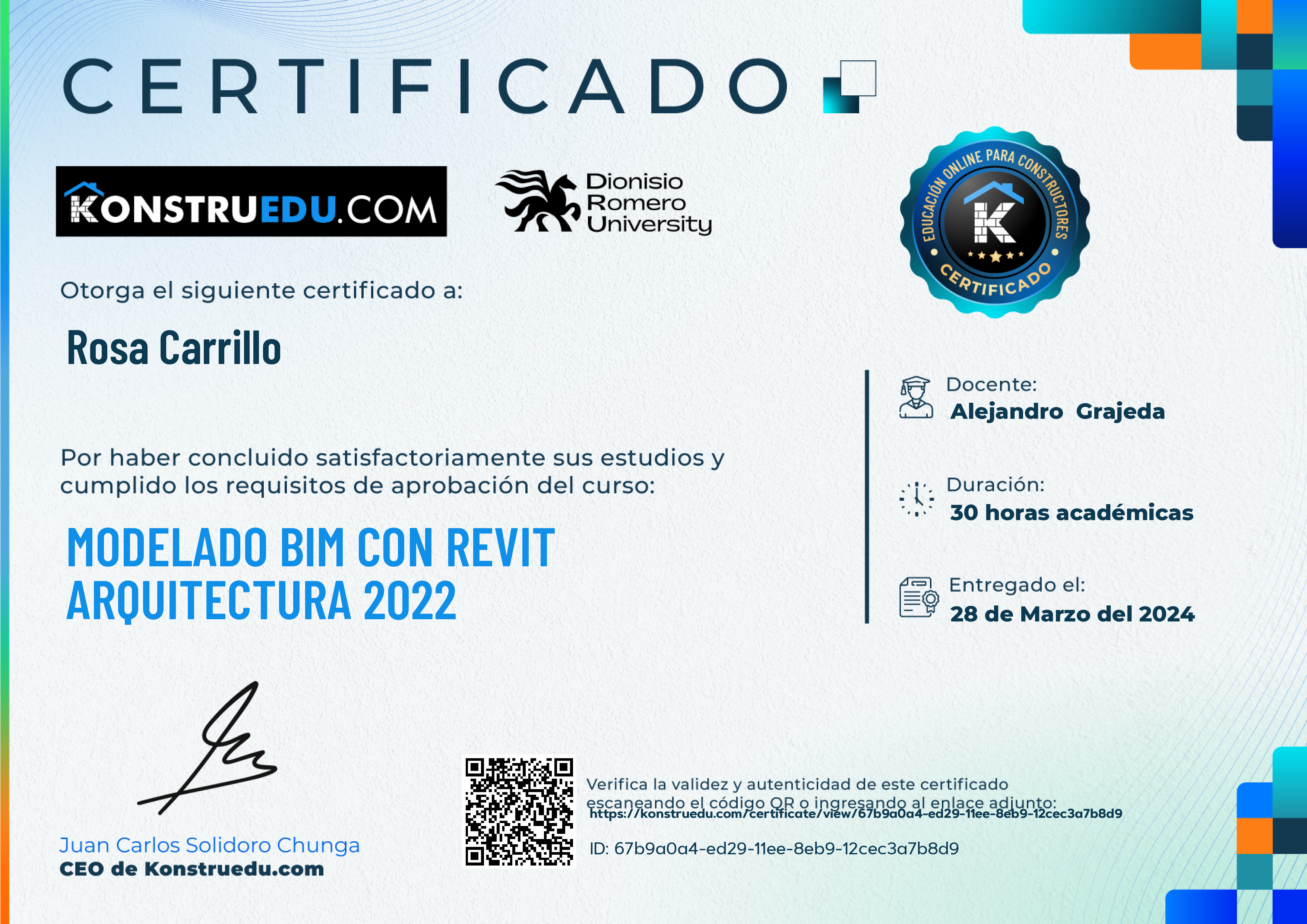 Credencial de Modelado BIM con Revit Arquitectura 2022