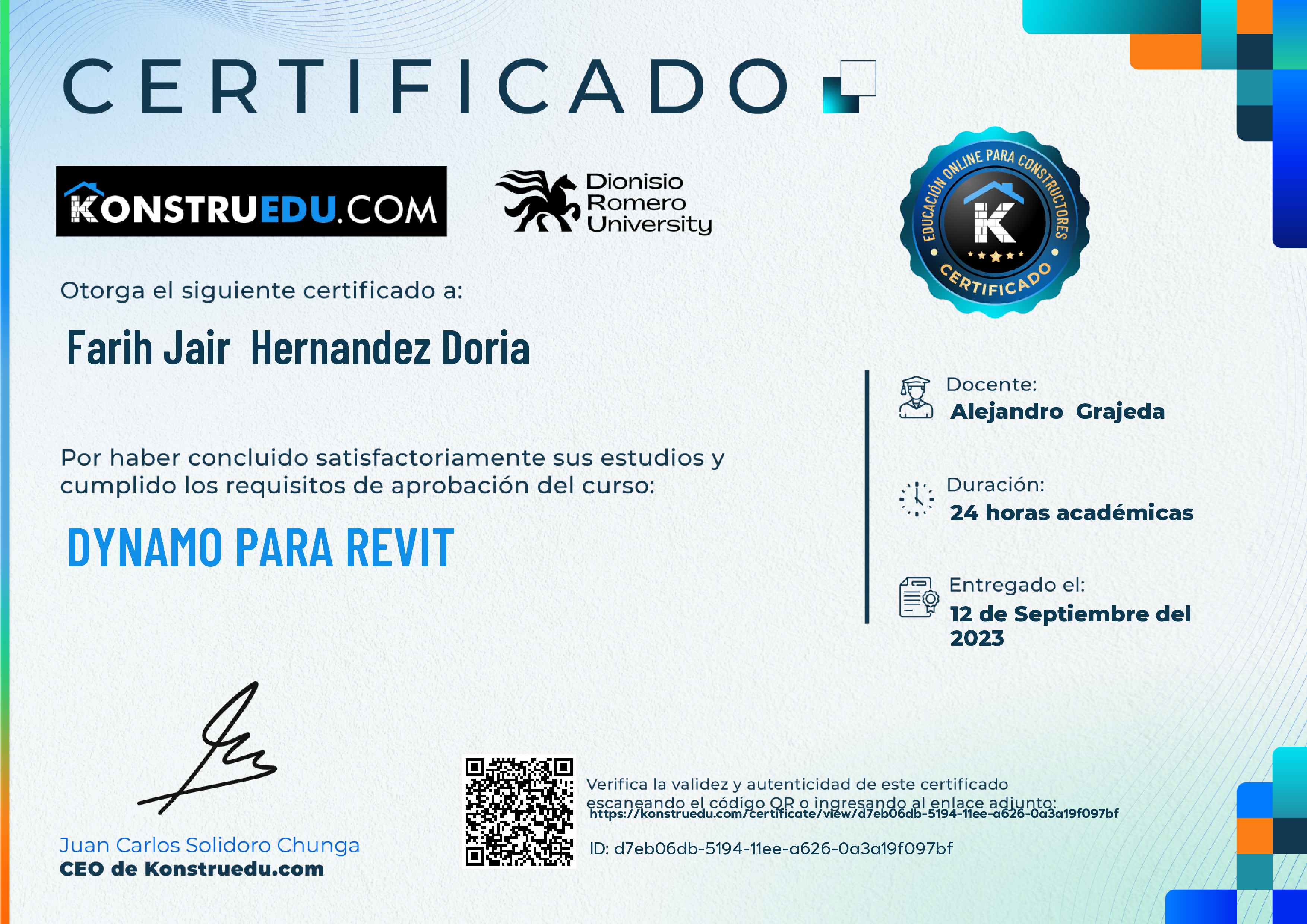 Credencial de Dynamo para Revit