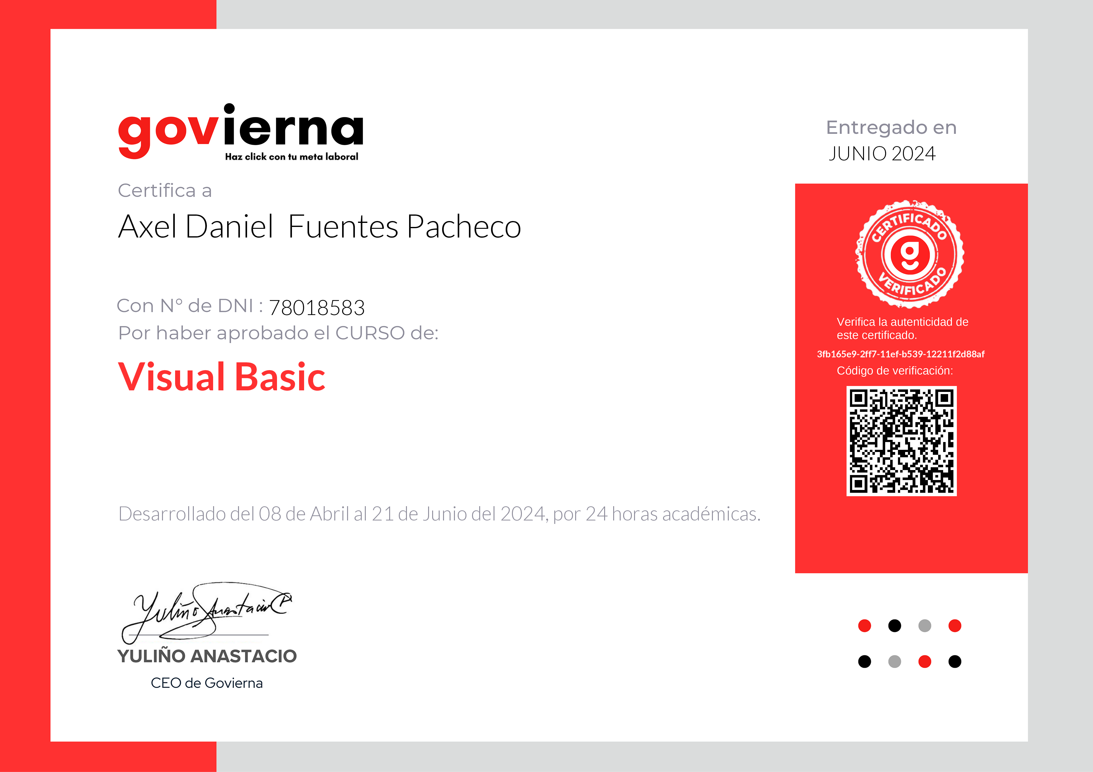 Credencial de Visual Basic