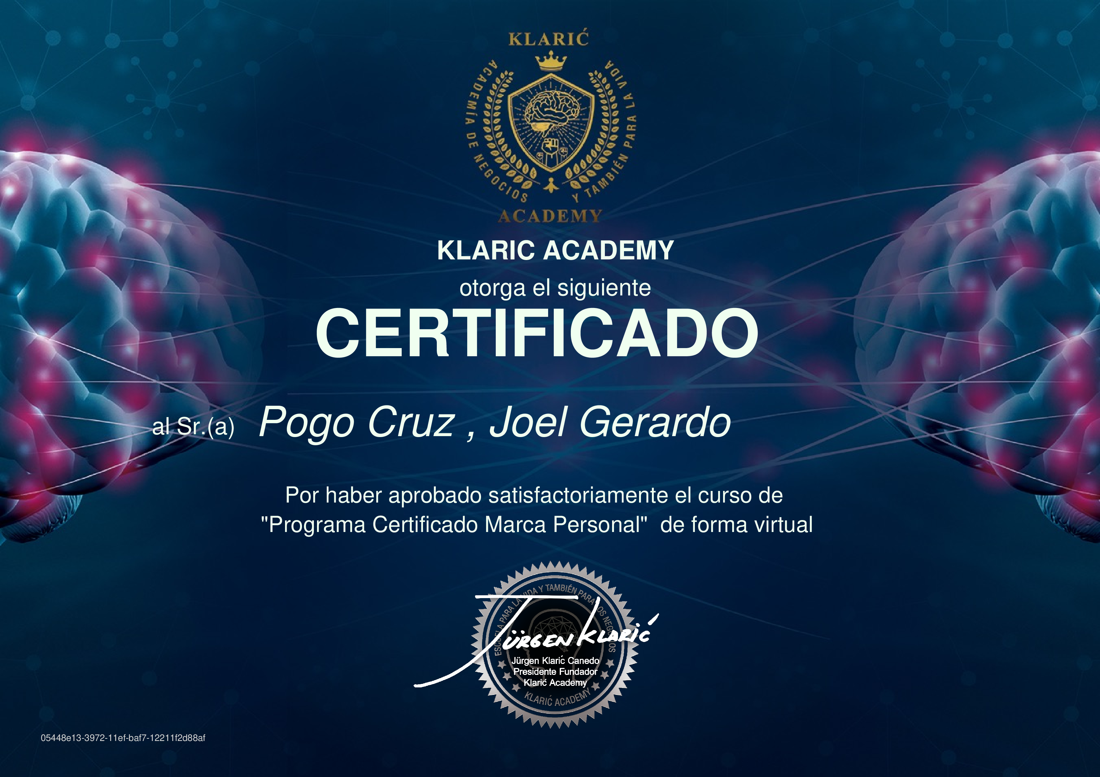 Credencial de Programa Certificado Marca Personal