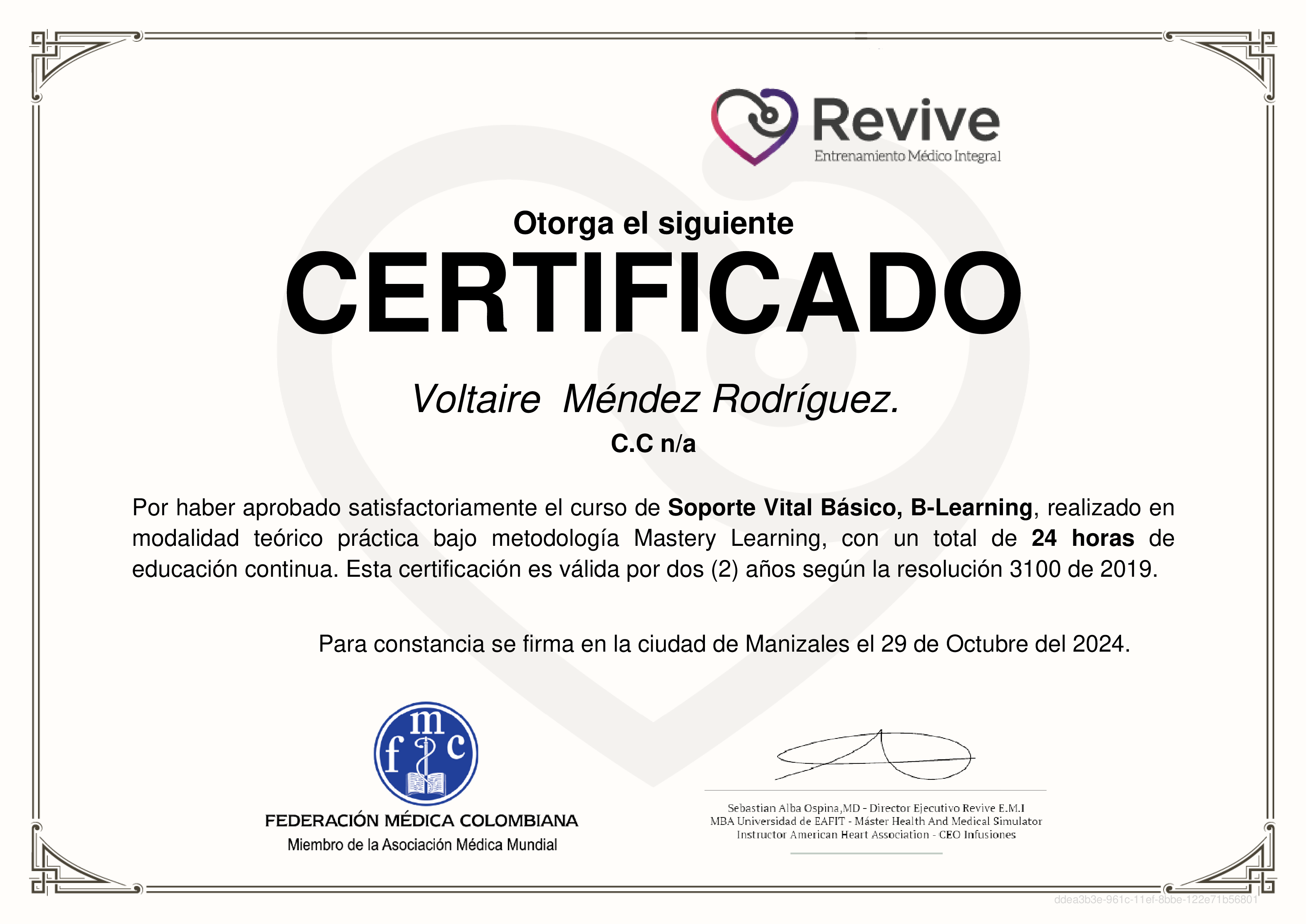 Credencial de Soporte Vital Básico, B-Learning