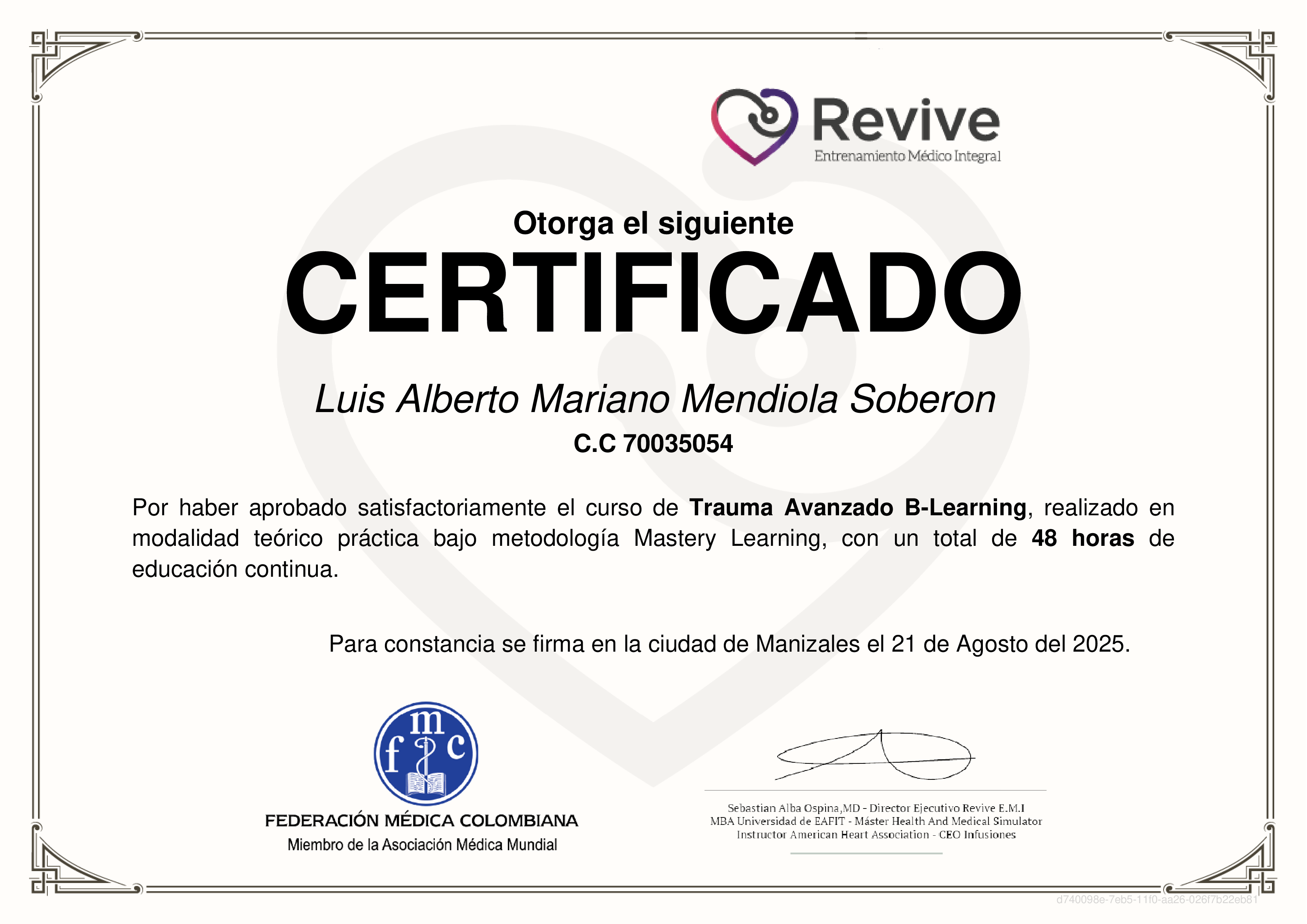 Credencial de Trauma Avanzado B-Learning